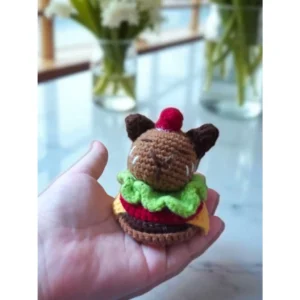 卡皮巴拉漢堡包,終於完成。好可愛唷,肚子都餓了!Kapibara Hamberger baby